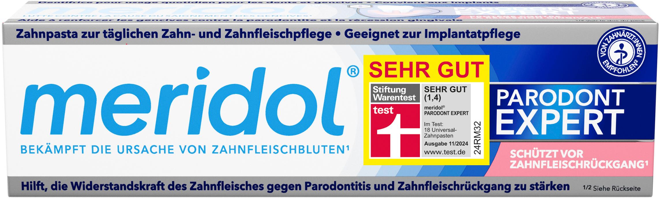 meridol Zahnpasta Parodont Expert bei Parodontitis und Zahnfleischrückgang