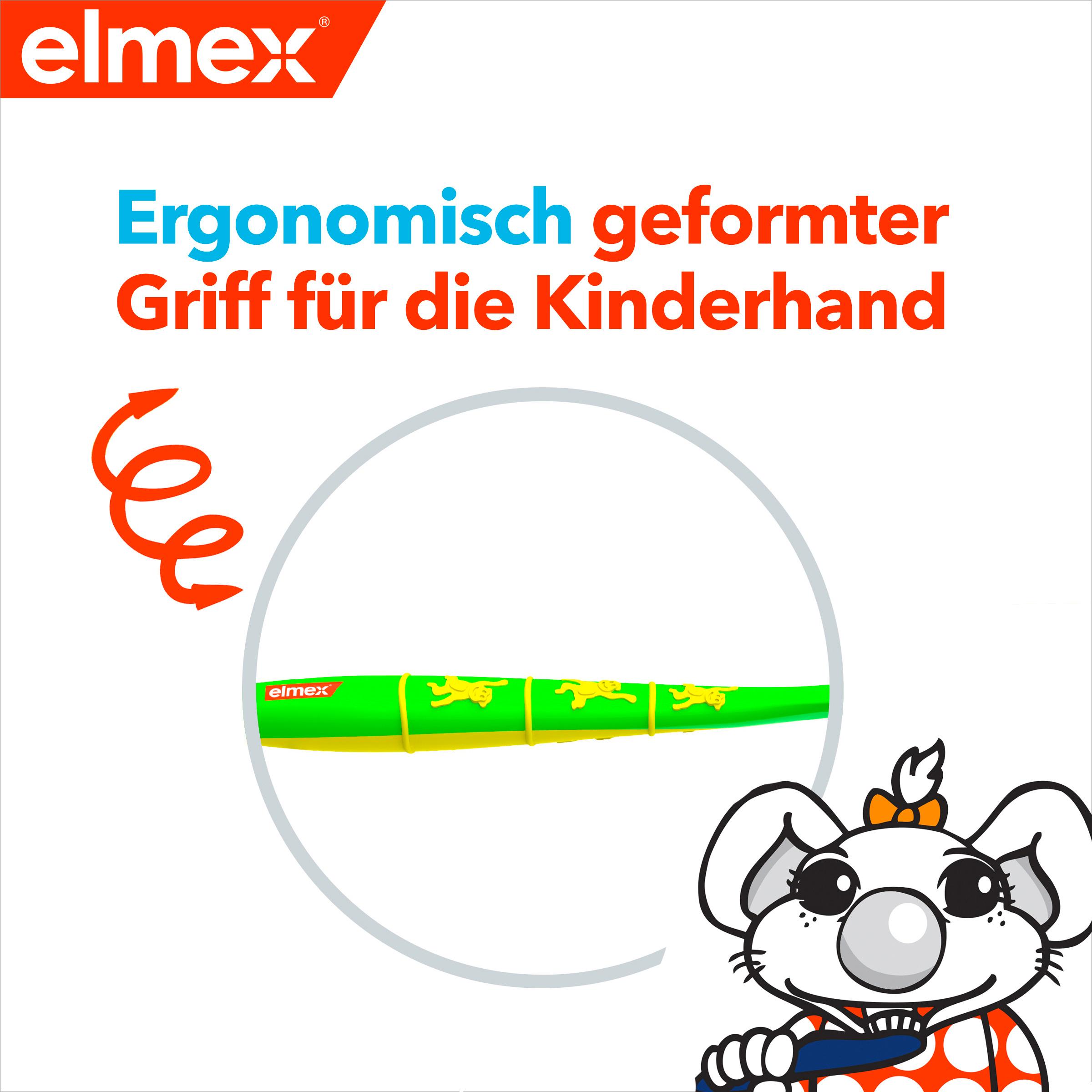 Produktbild elmex Zahnbürste für Kinder im Alter von 2-6 Jahre mit kleinem Bürstenkopf, Doppelpack 6 von 11