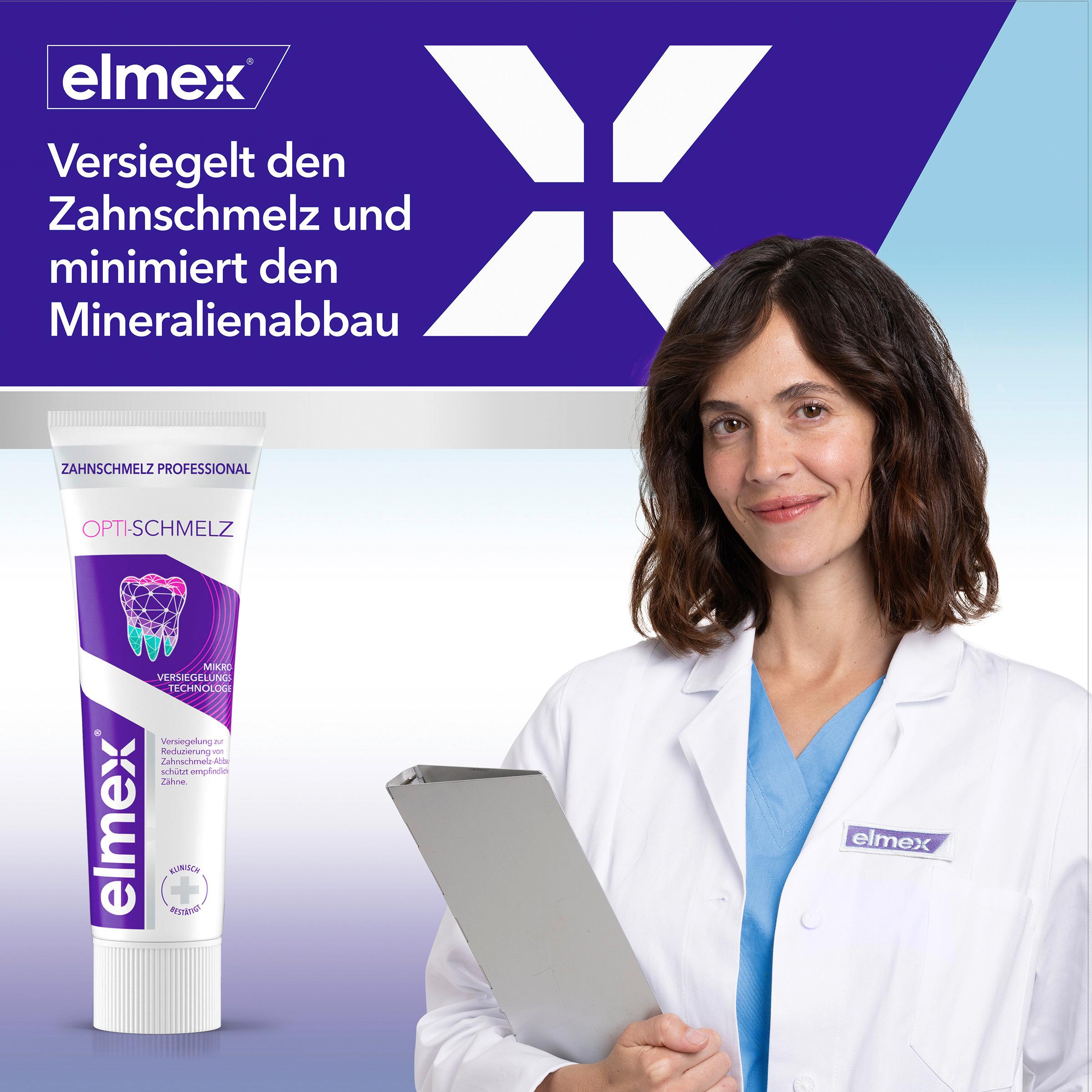 Produktbild elmex Zahnpasta Professional Opti-schmelz Versiegelung&Stärkung – versiegelt den Zahnschmelz, schützt vor Zahnschmelzabbau 2 von 8