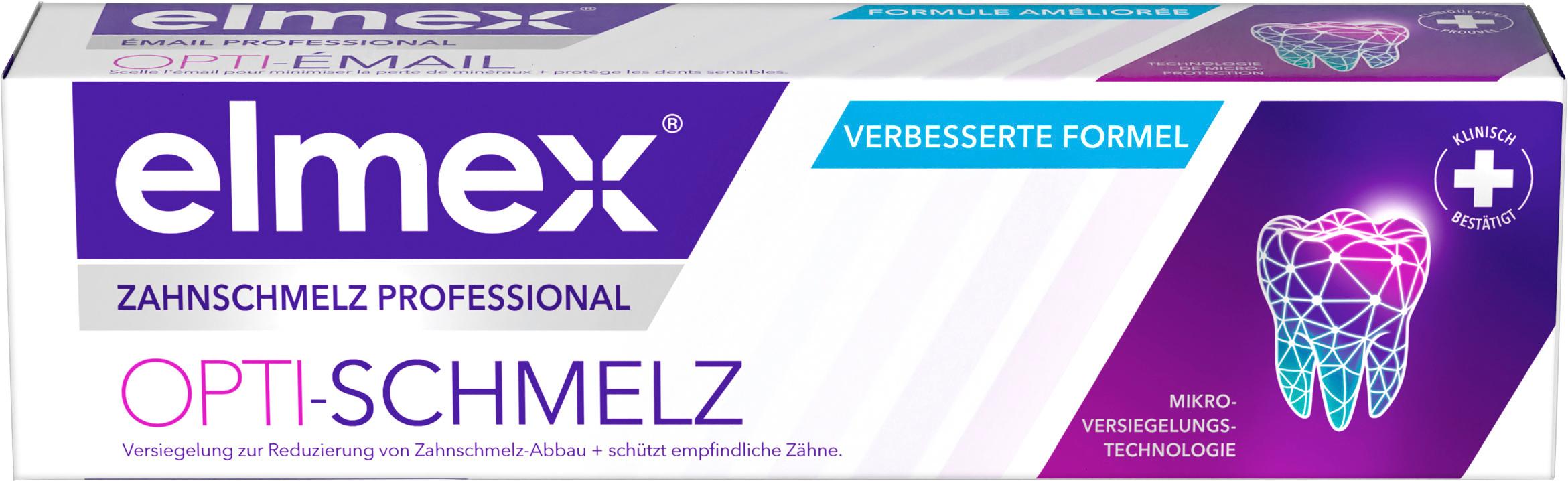 elmex Zahnpasta Professional Opti-schmelz Versiegelung&Stärkung – versiegelt den Zahnschmelz, schützt vor Zahnschmelzabbau