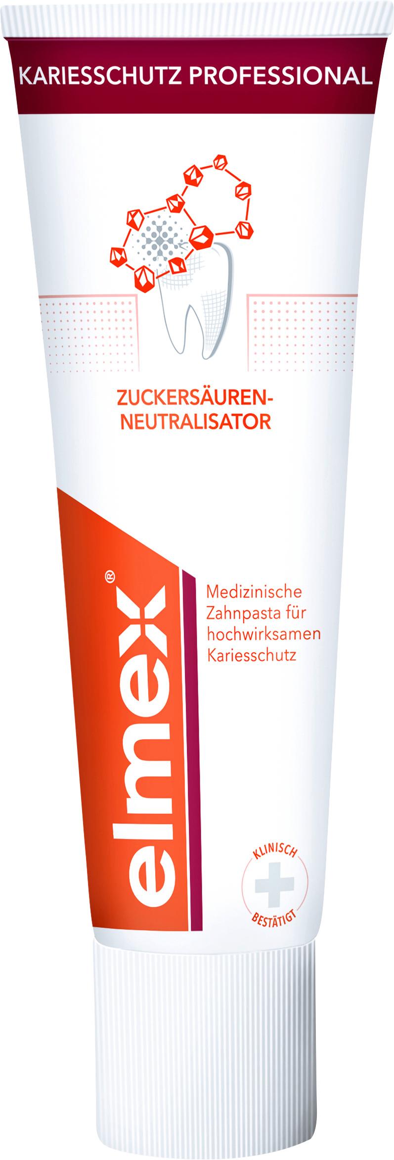 Produktbild elmex Zahnpasta Kariesschutz Professional – medizinische Zahnreinigung mit patentiertem Zuckersäuren-Neutralisator 2 von 11