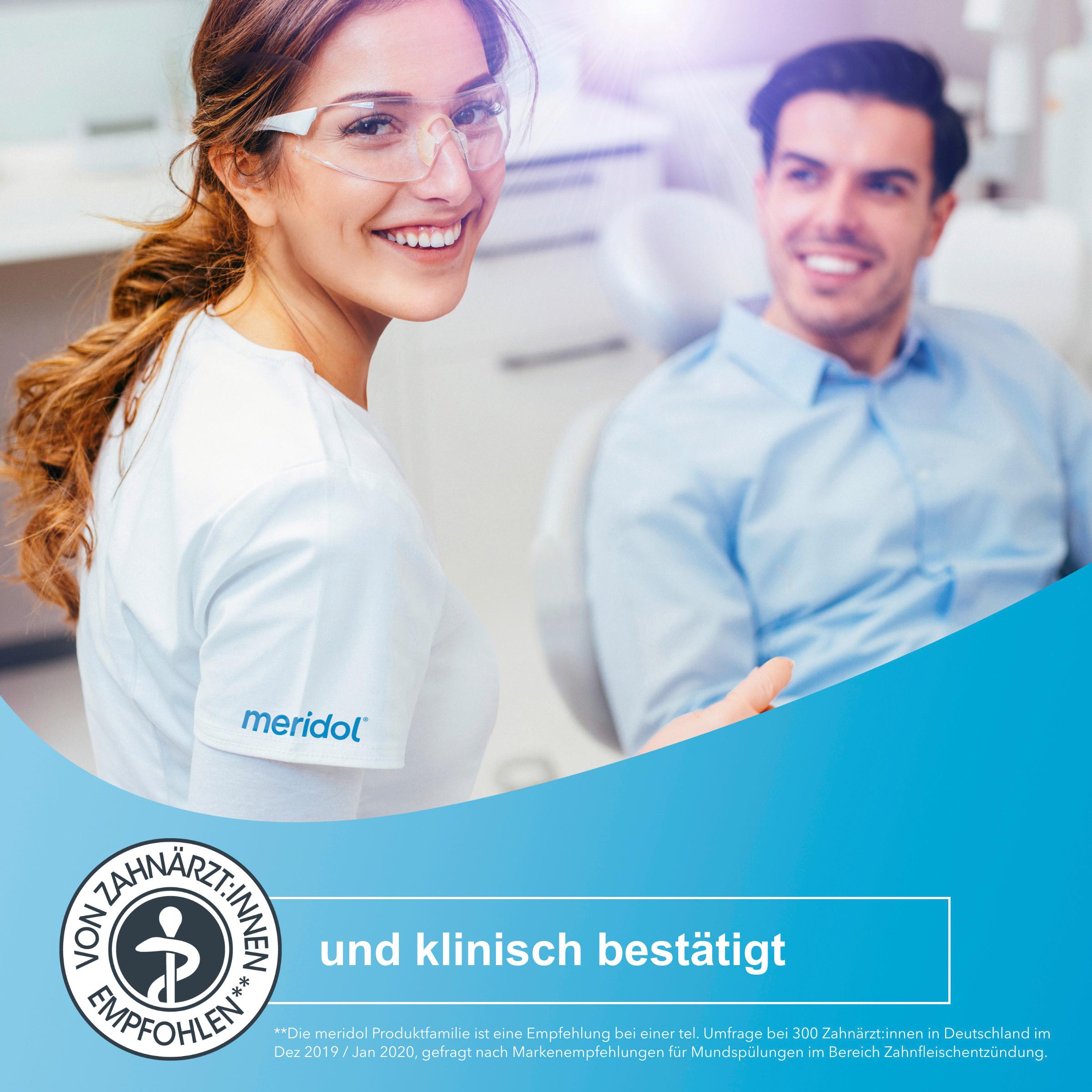Produktbild meridol Mundspülung Rundumpflege - antibakteriell, schützt Zahnfleisch, stärkt Zähne, erfrischt Atem 10 von 11