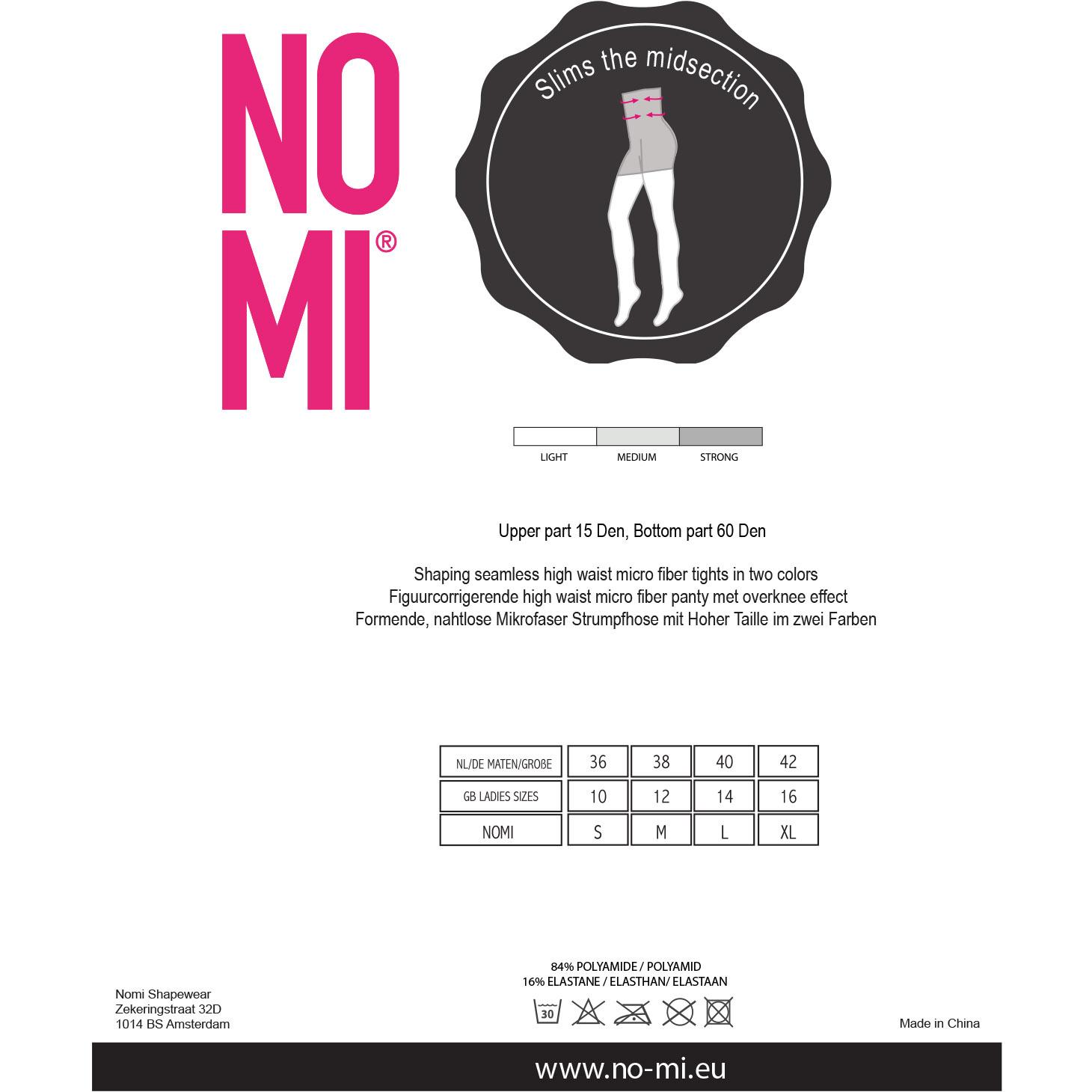 Produktbild NO-MI Damen figurformende Feinstrumpfhose Two Color Shaping 60 DEN 2 von 2