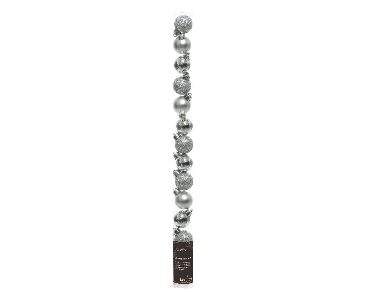 Decoris Weihnachtsdekoration Kugeln ø3cm