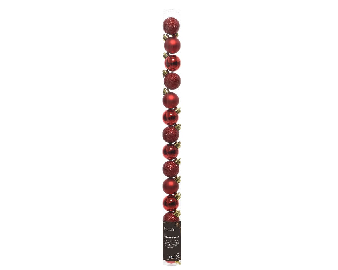 Decoris Weihnachtsdekoration Kugeln ø3cm