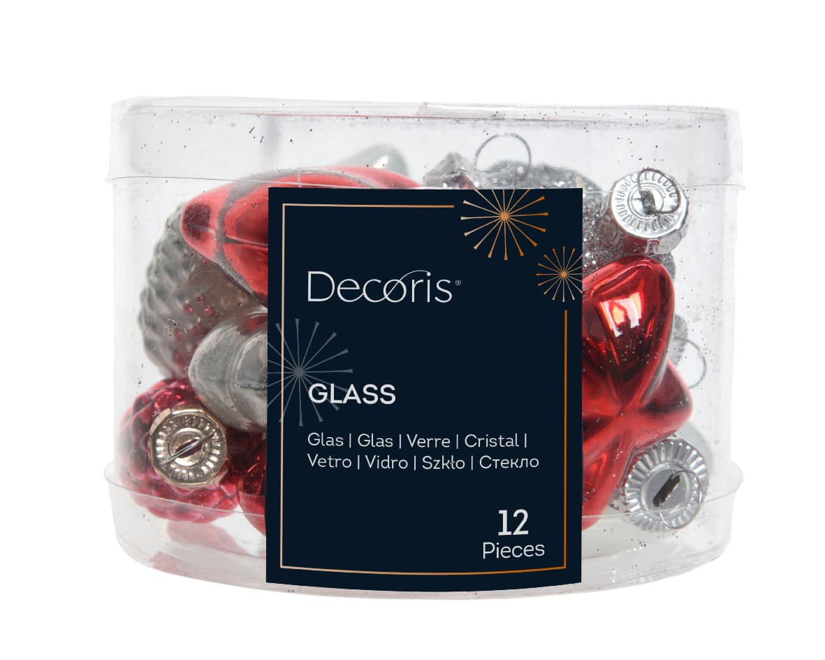 Decoris Weihnachtsdekoration Glasfigur