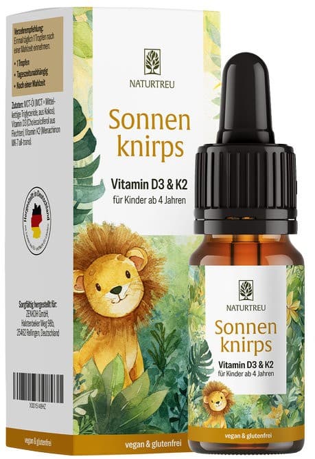 NATURTREU Sonnenknirps Vitamin D3 & K2 Tropfen