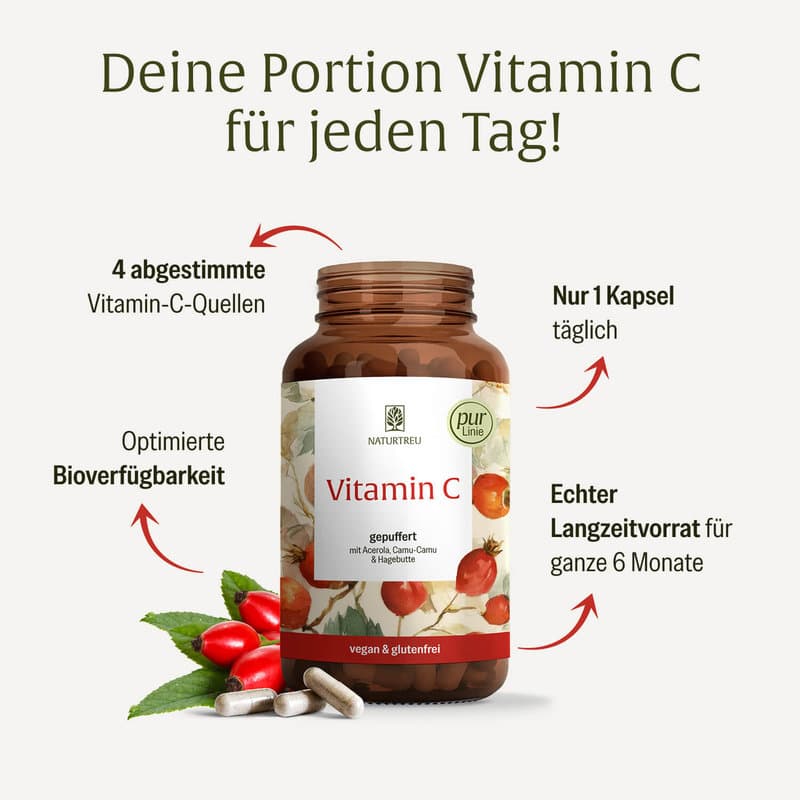 NATURTREU Vitamin C 180 Kapseln