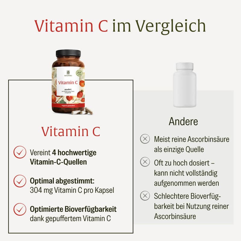 NATURTREU Vitamin C 180 Kapseln
