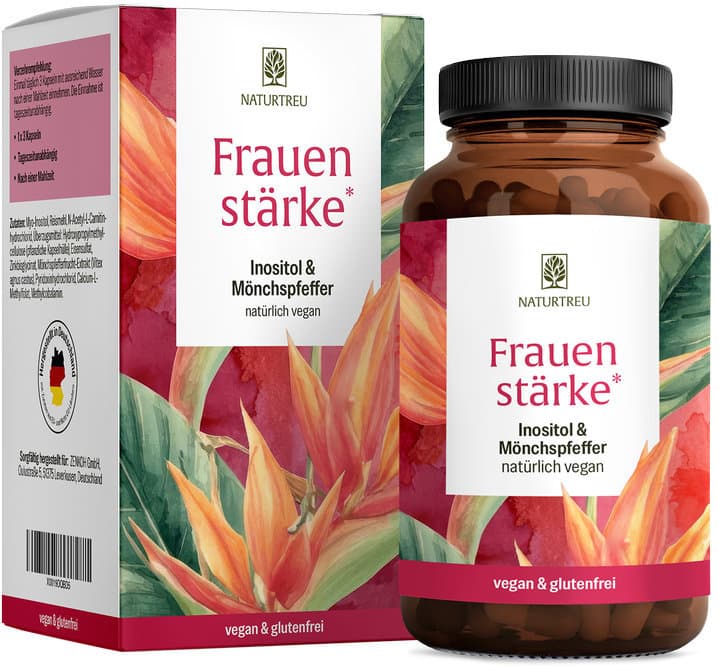 NATURTREU Frauenstärke Inositol & Mönchspfeffer 90 Kapseln