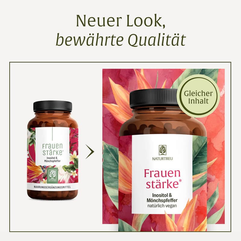 NATURTREU Frauenstärke Inositol & Mönchspfeffer 90 Kapseln