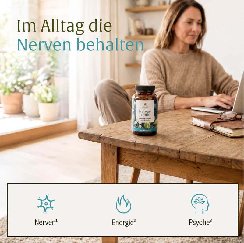 NATURTREU Nervenstark Vitamin B-Komplex 120 Kapseln