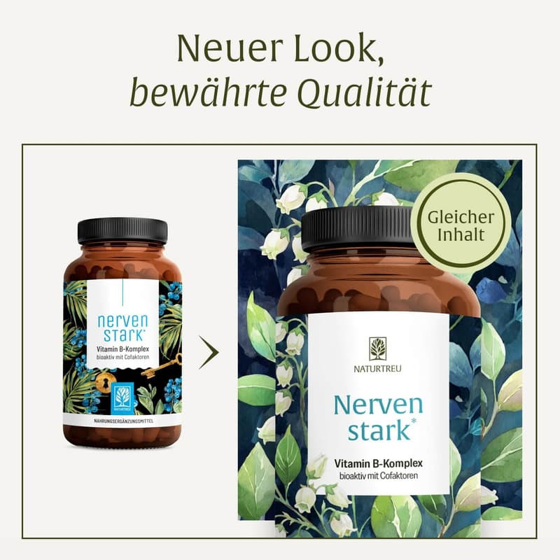 NATURTREU Nervenstark Vitamin B-Komplex 120 Kapseln