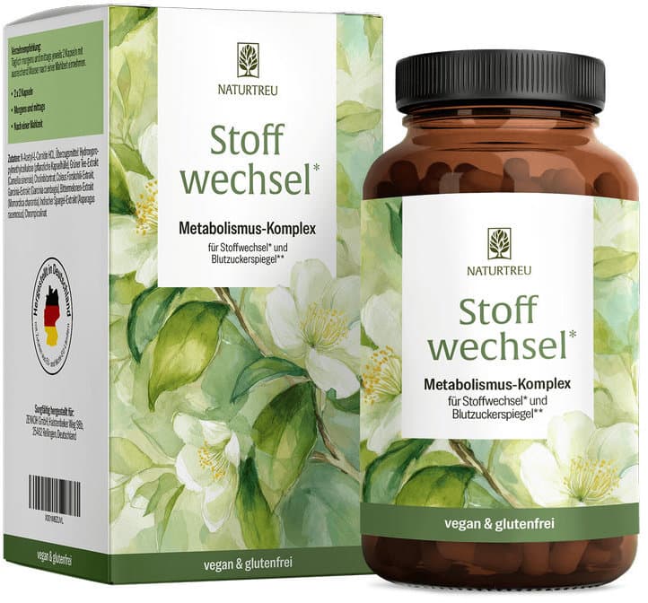 NATURTREU Stoffwechsel Metabolismus-Komplex 120 Kapseln