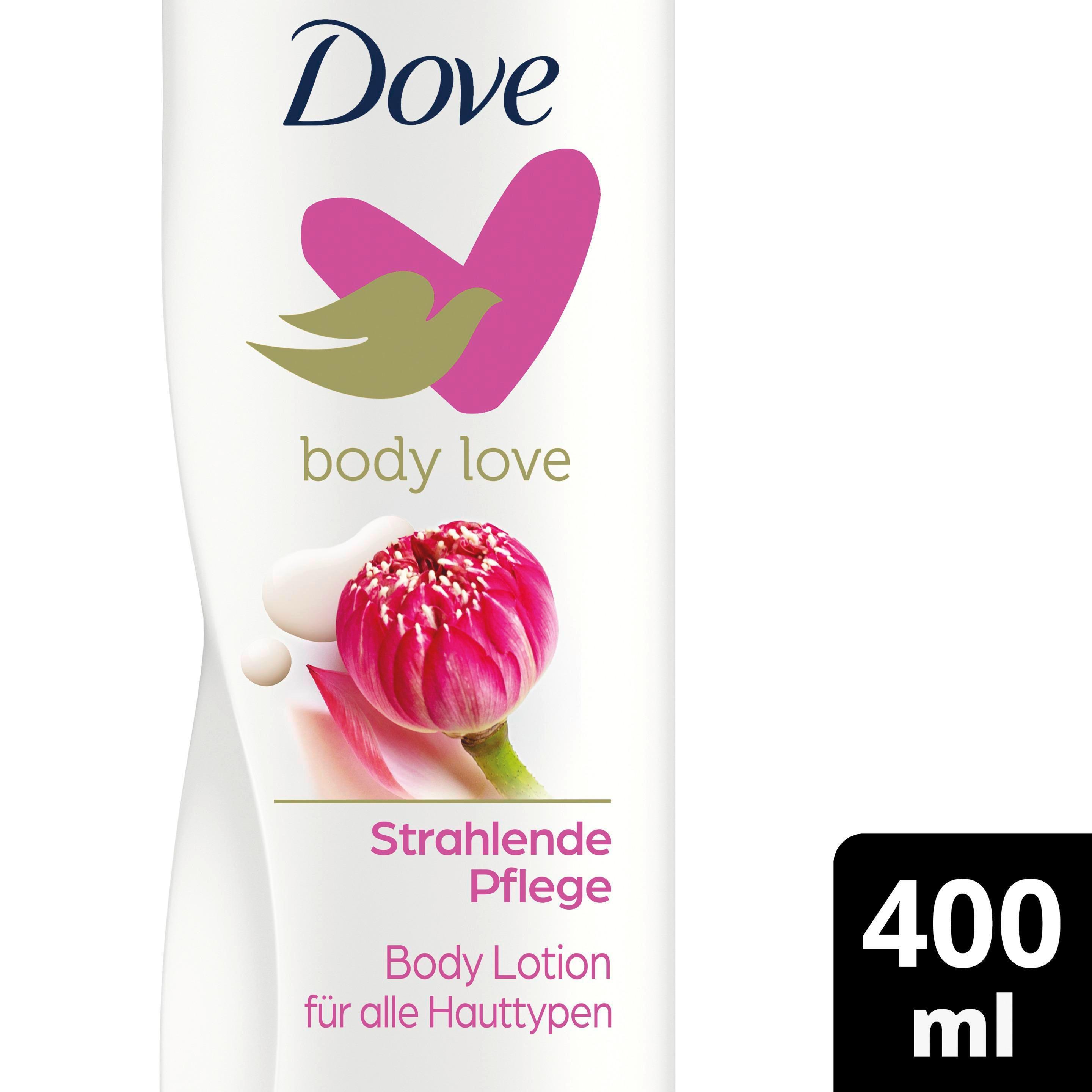 Dove Body Love Strahlende Pflege Body Lotion mit Reismilch-&Lotusblütenduft