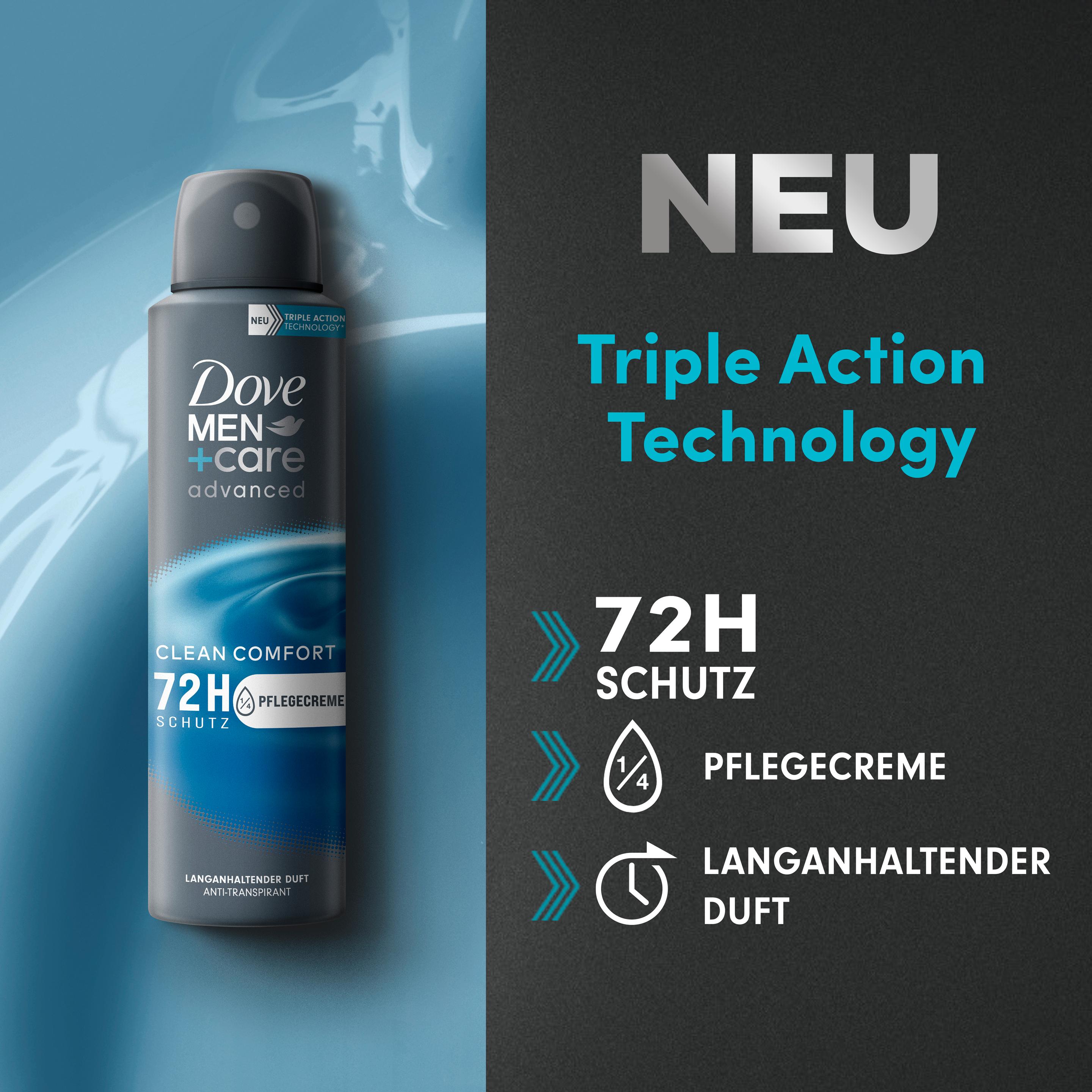 Produktbild Dove Men+Care Deo-Spray Antitranspirant Advanced Clean Comfort 3 von 7