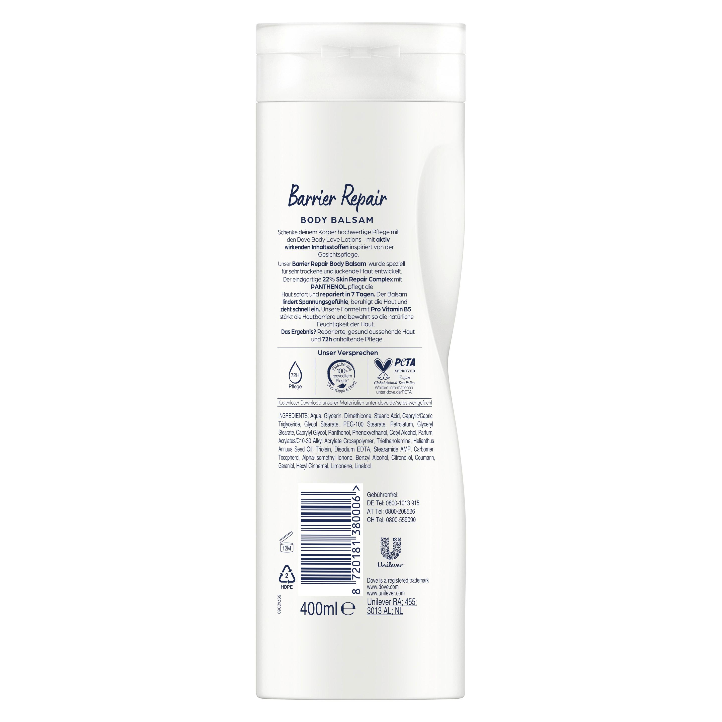 Produktbild Dove Barrier Repair Body Balsam mit Panthenol 2 von 12