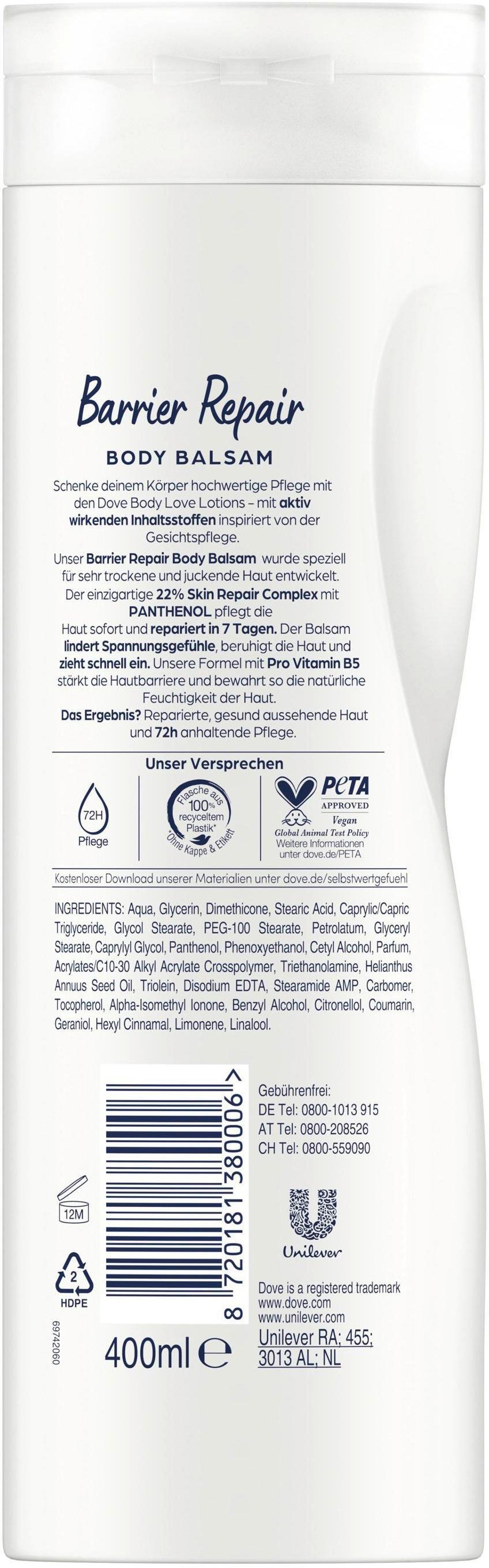 Produktbild Dove Barrier Repair Body Balsam mit Panthenol 3 von 12