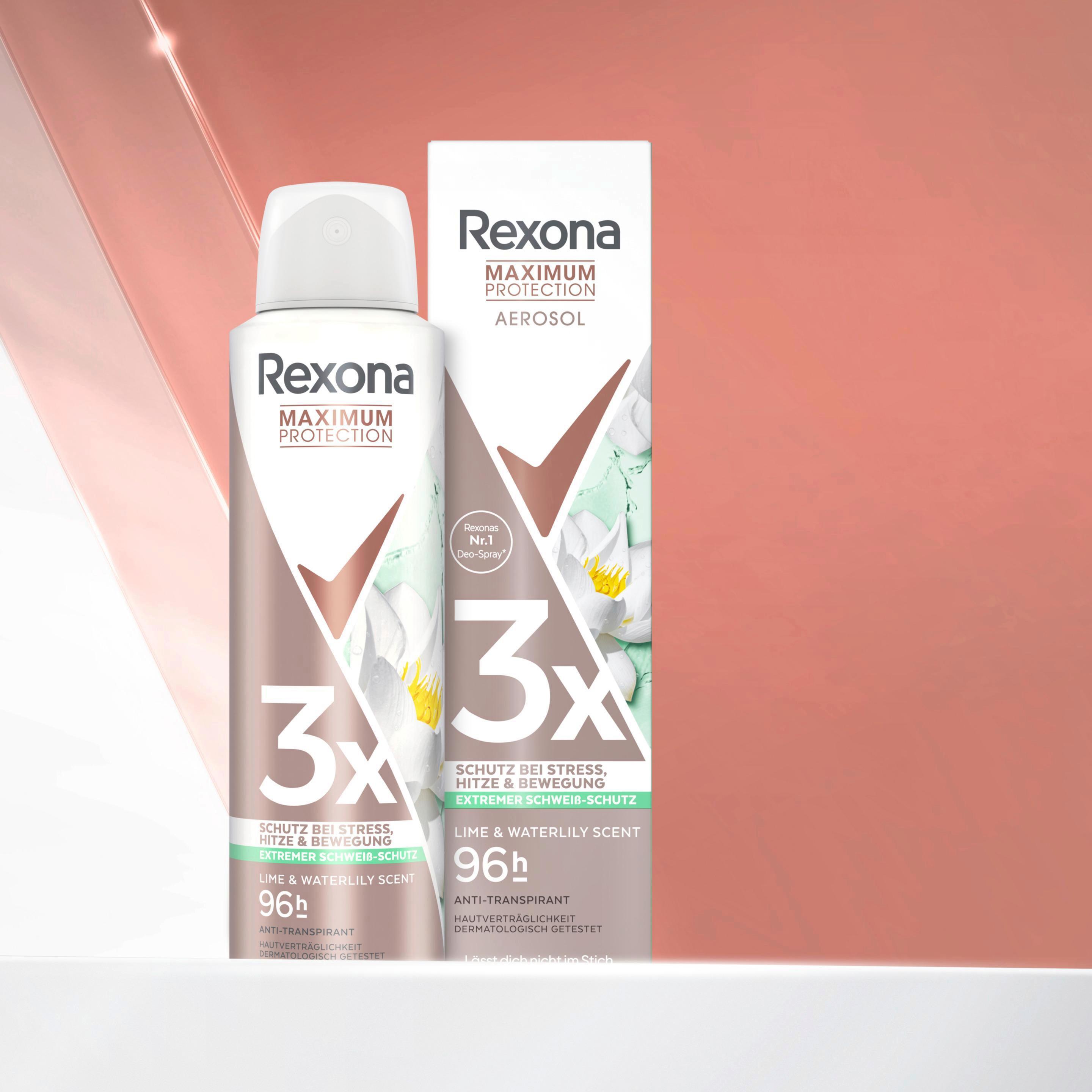 Produktbild Rexona Maximum Protection Antitranspirant Deospray Lime&Waterlily Scent 6 von 7
