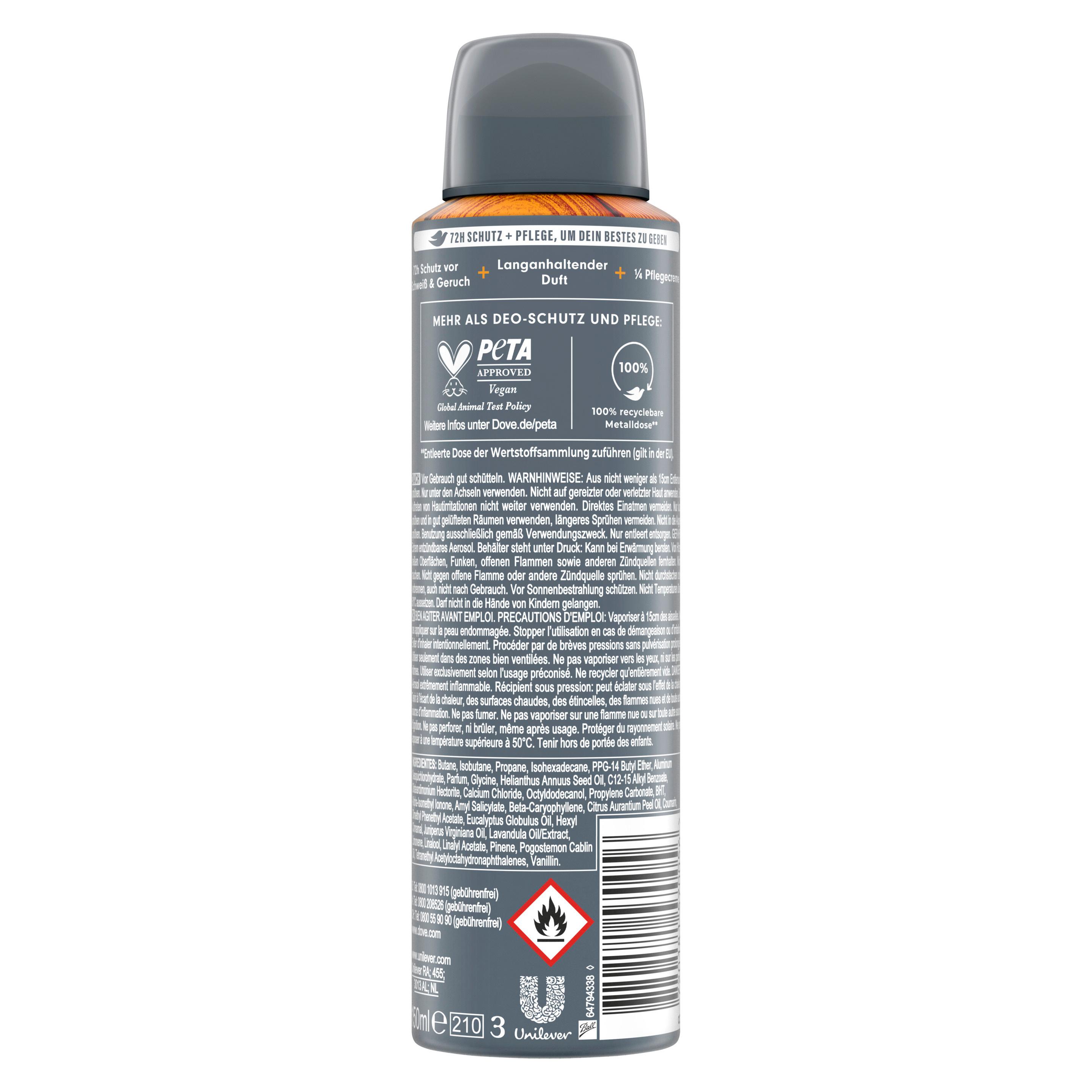 Produktbild Dove Men Deospray Advanced Care Sandalwood & Vanilla  3 von 7