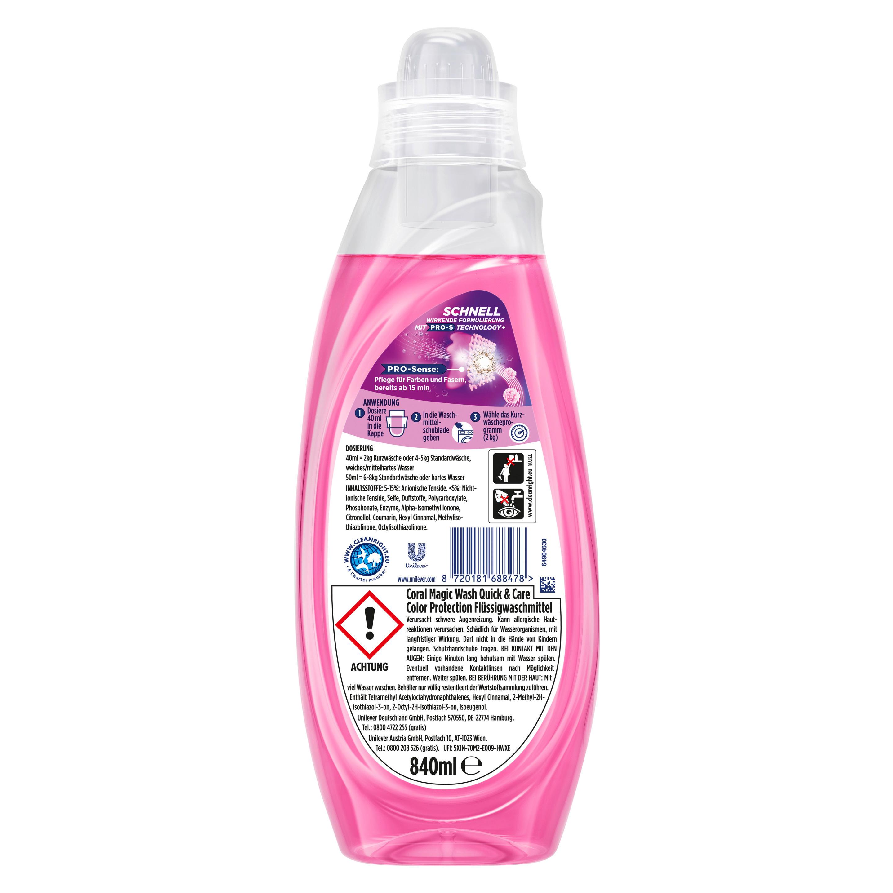 Produktbild Coral Flüssigwaschmittel Magic Wash Color Protection 21 WL 2 von 3