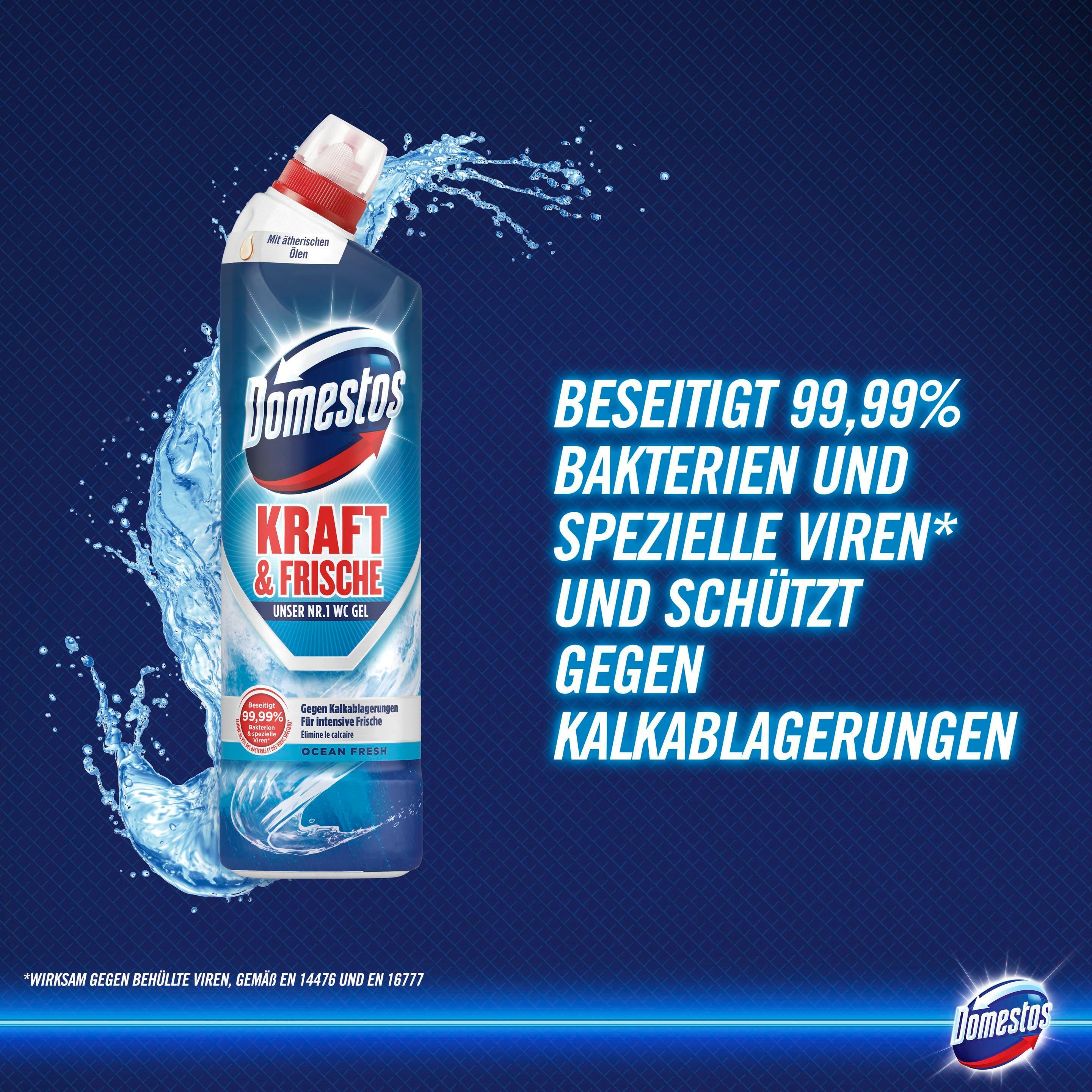 Produktbild Domestos WC-Gel Kraft&Frische Ocean Fresh 6 von 9