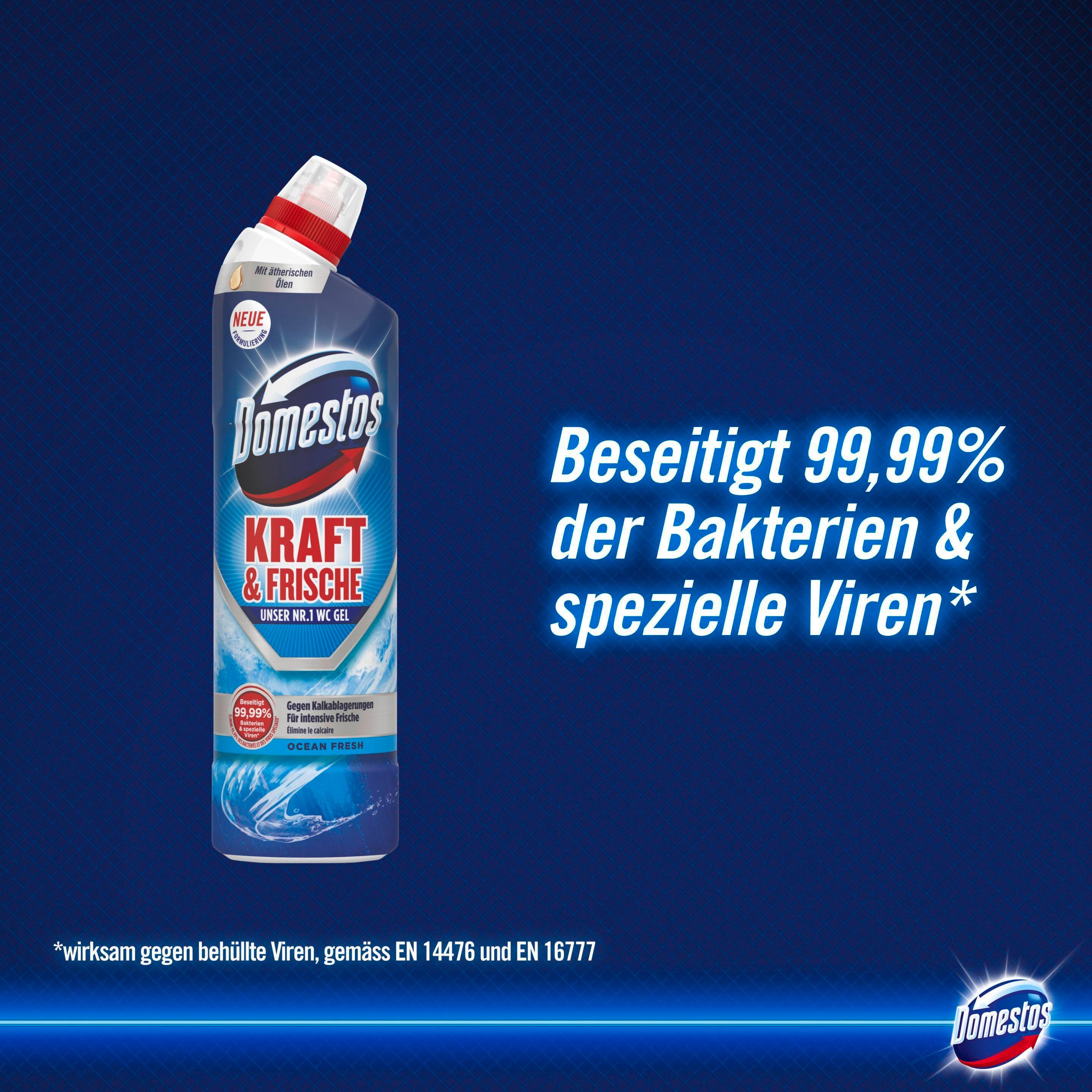 Produktbild Domestos WC-Gel Kraft&Frische Ocean Fresh 2 von 9