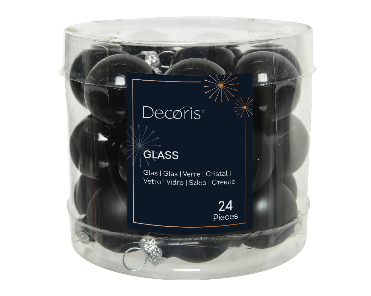 Decoris Weihnachtsdekoration Glaskugeln ø2,5cm