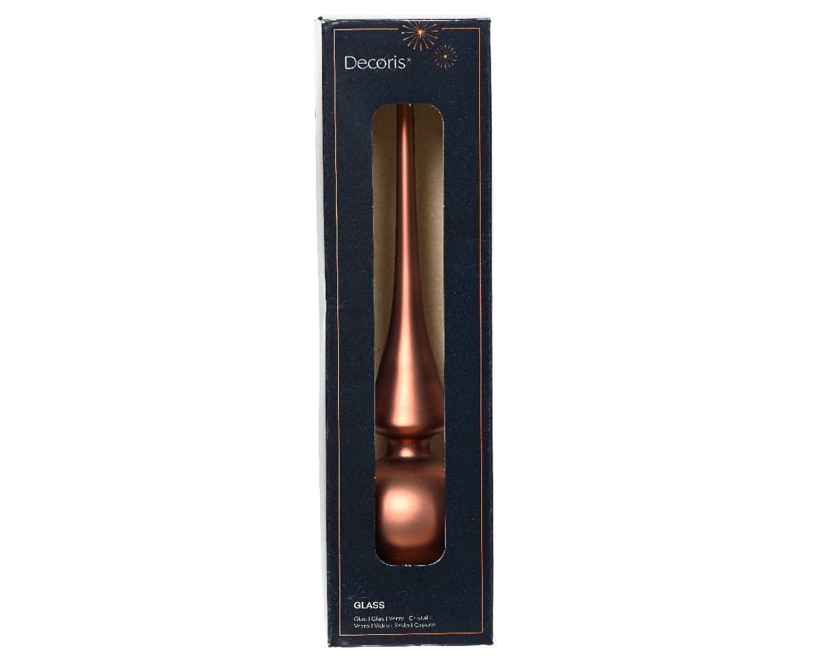 Produktbild Decoris Weihnachtsdekoration Glasbaumspitze Matt 26cm 2 von 2
