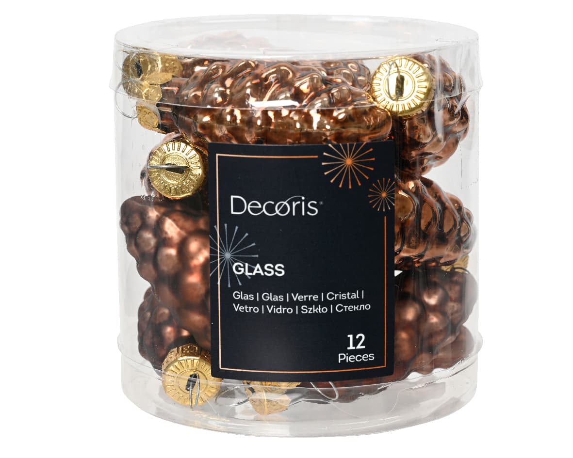 Decoris Weihnachtsdekoration Glaszapfen