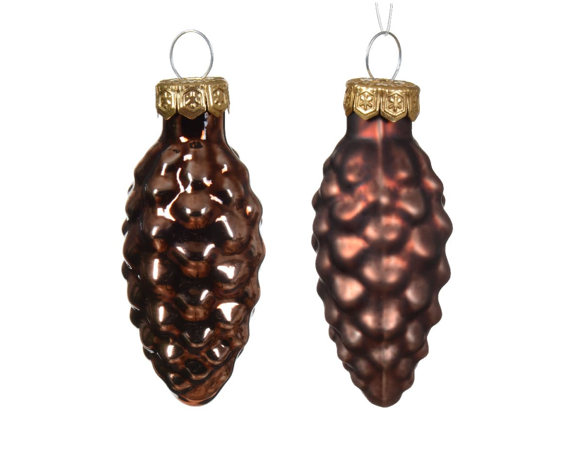 Produktbild Decoris Weihnachtsdekoration Glaszapfen 2 von 2