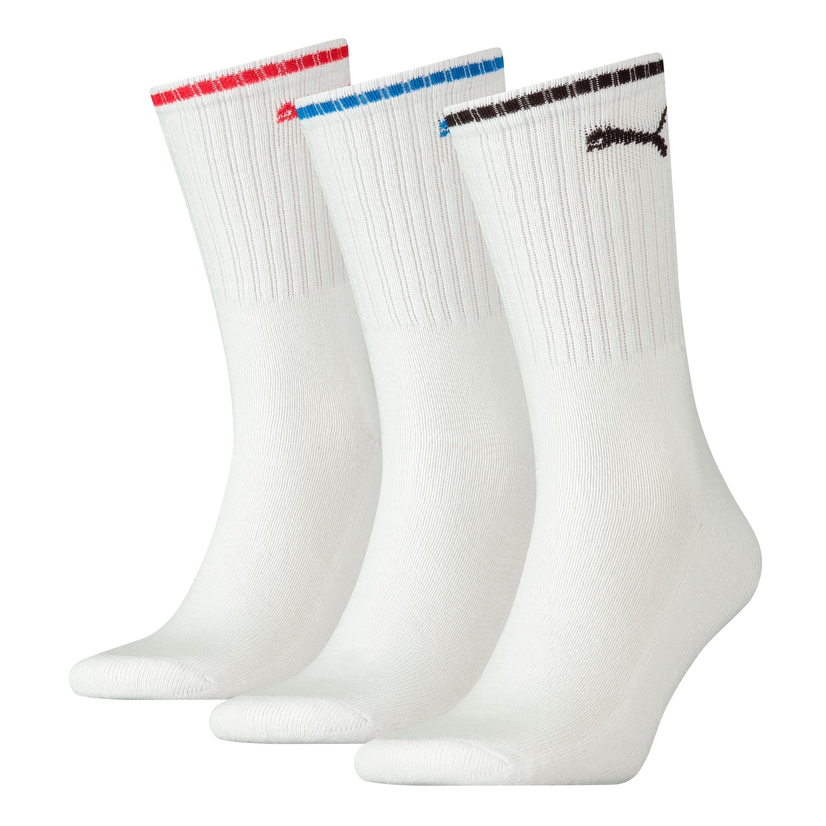 PUMA Unisex Sportsocken Crew Stripe 3er Pack