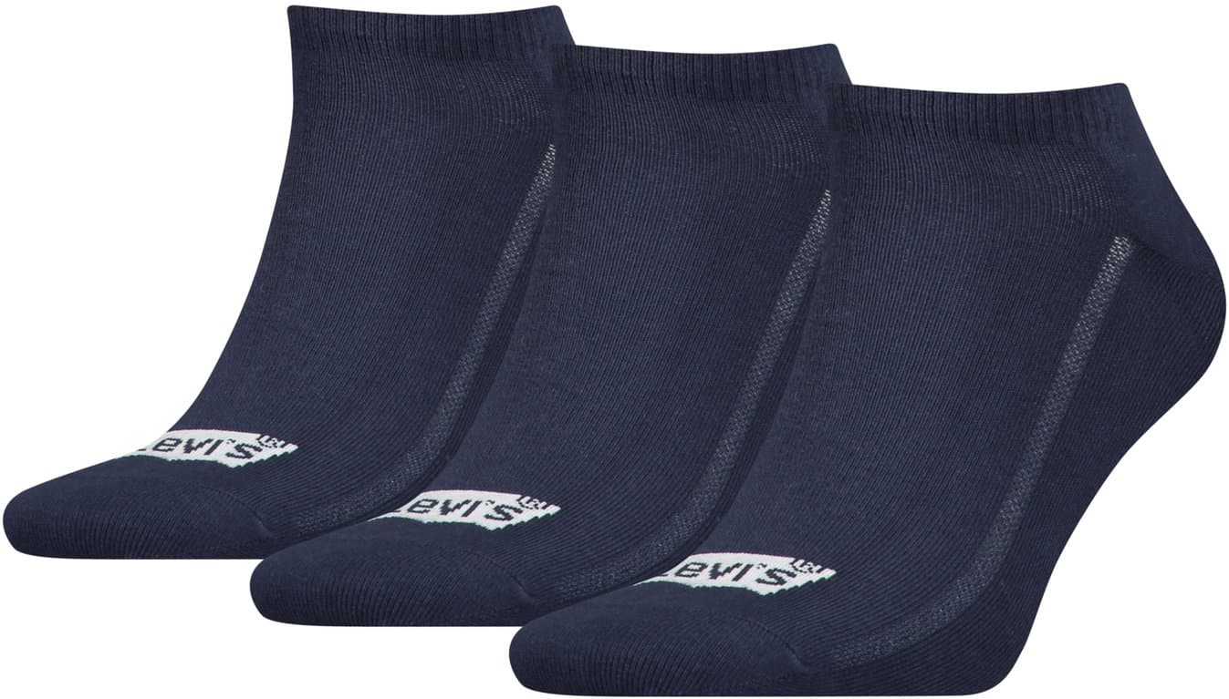 Levis Unisex Sneaker Socken Low Cut Batwing Logo Recycled Cotton 3er Pack