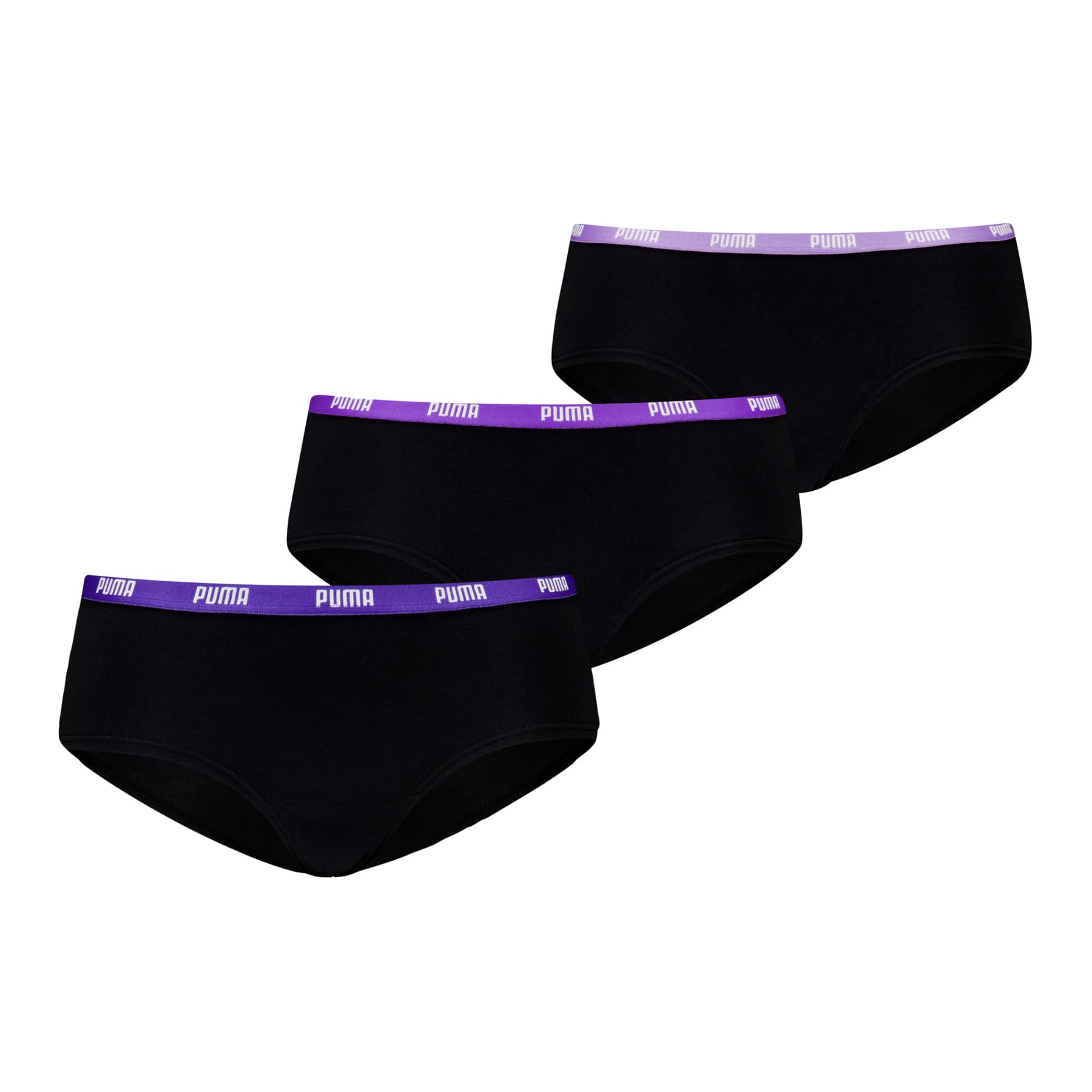 PUMA Damen Unterhose Hipster 3er Pack