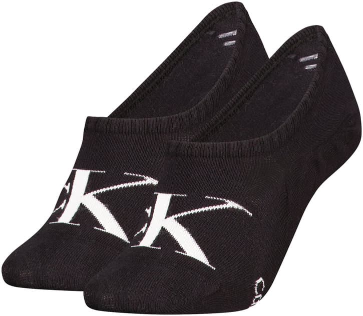 Calvin Klein Damen Füßlinge High Cut Monogram 2er Pack