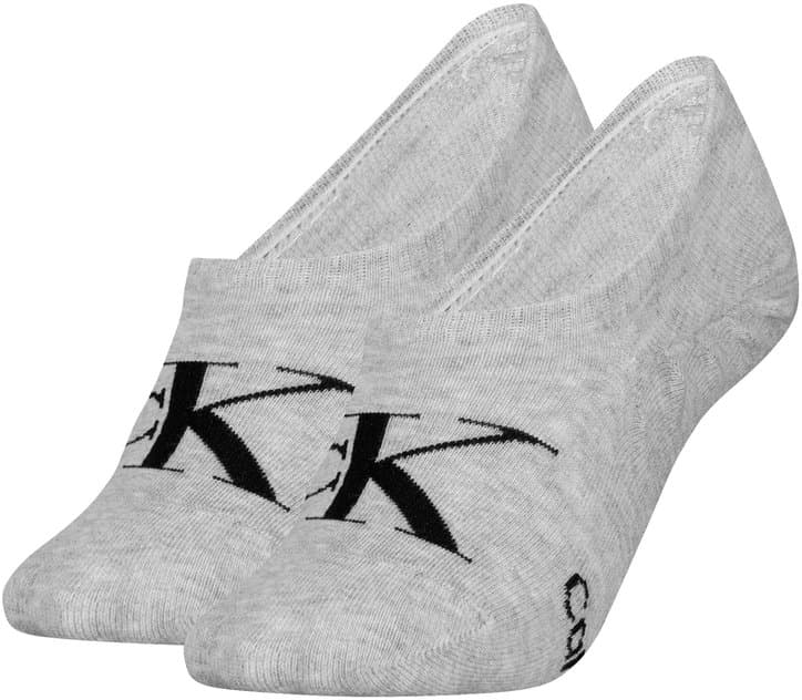 Calvin Klein Damen Füßlinge High Cut Monogram 2er Pack