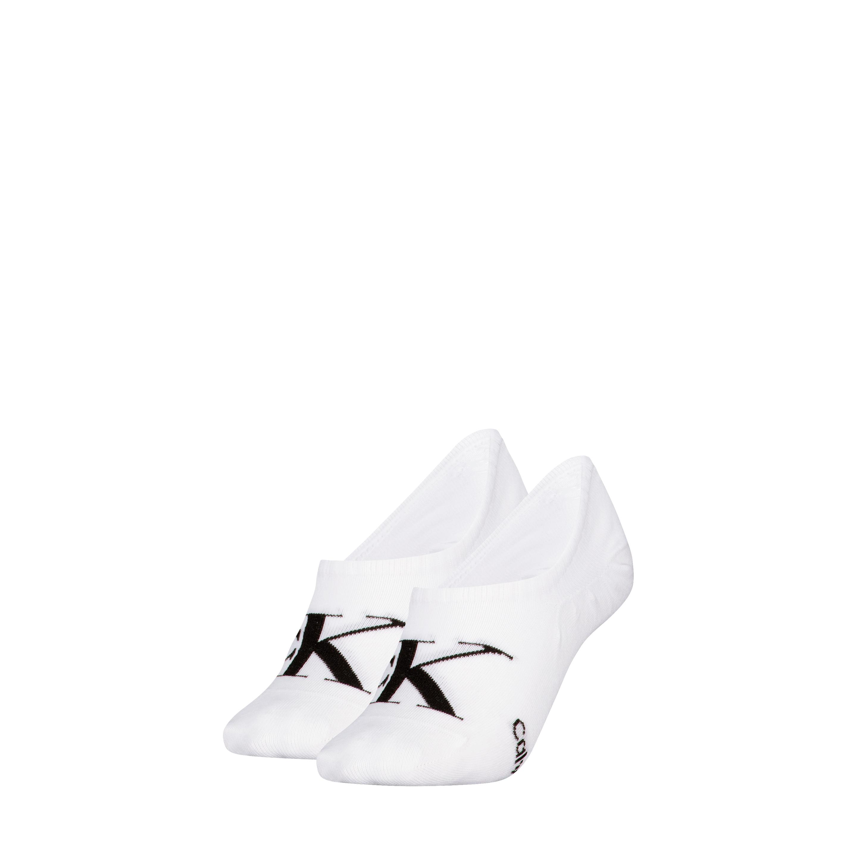 Calvin Klein Damen Füßlinge High Cut Monogram 2er Pack