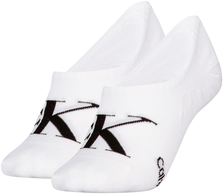 Calvin Klein Damen Füßlinge High Cut Monogram 2er Pack
