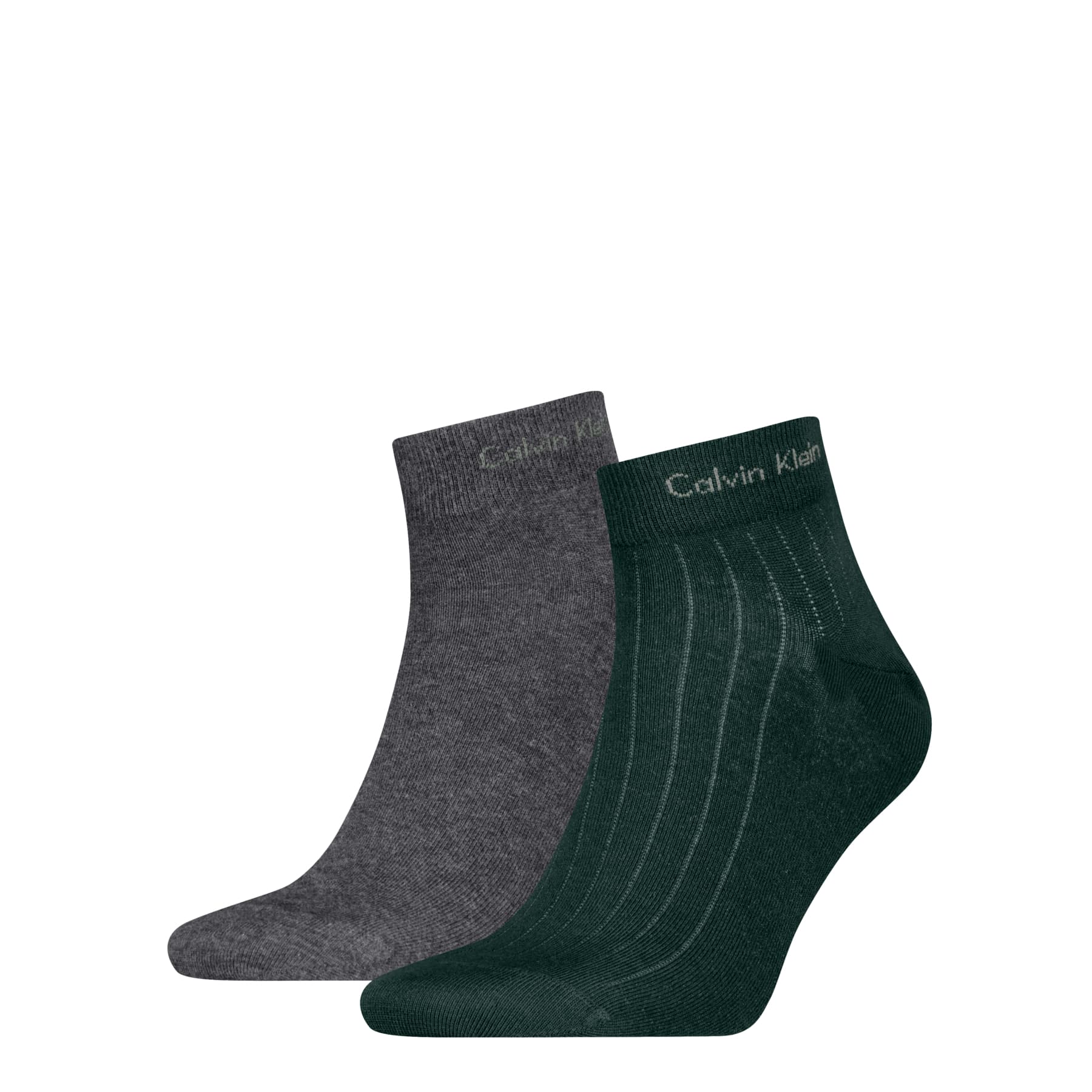 Calvin Klein Herren Kurzsocken Quarter Pinstripe 2er Pack