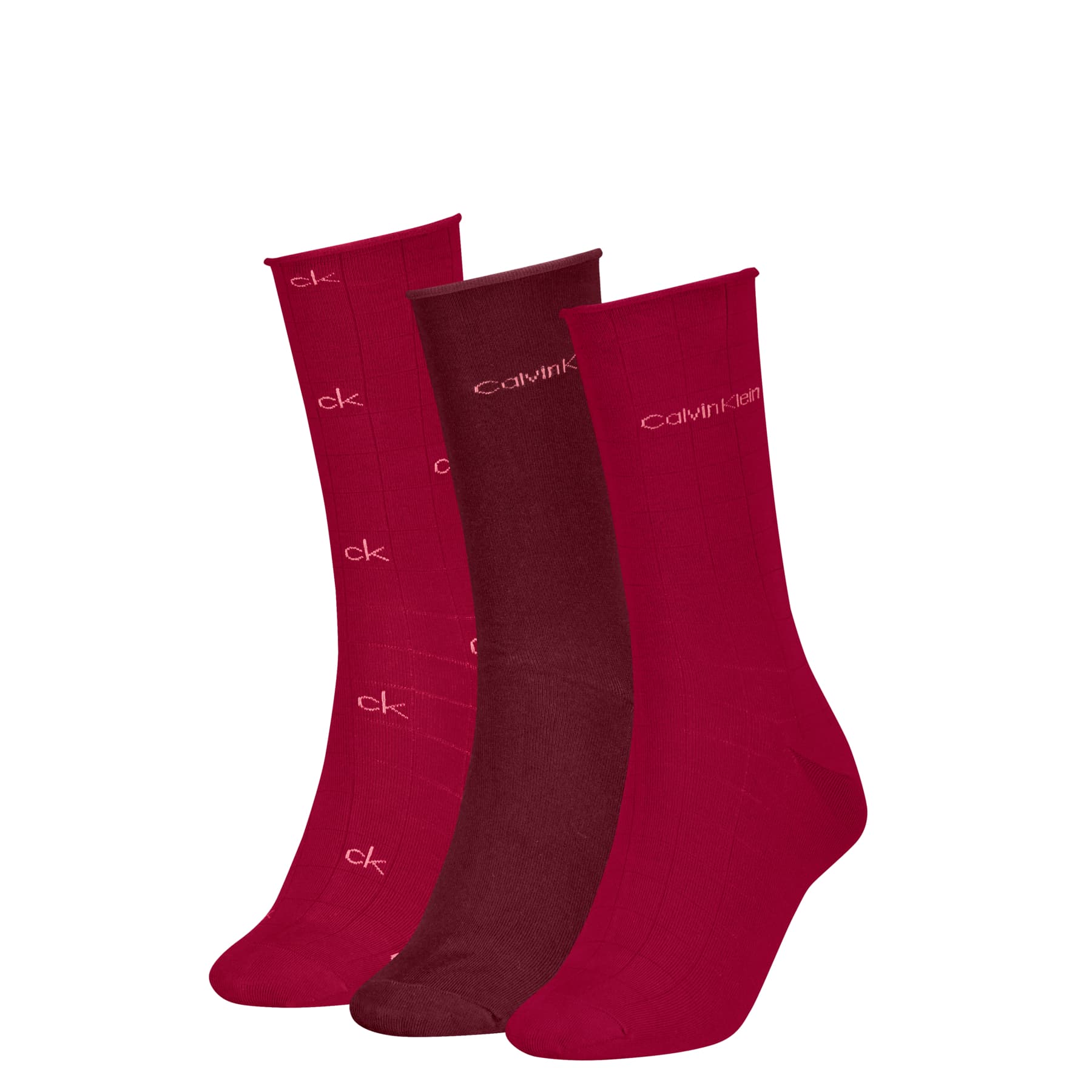 Calvin Klein Damen Socken Giftbox Grid Aop 3er Pack