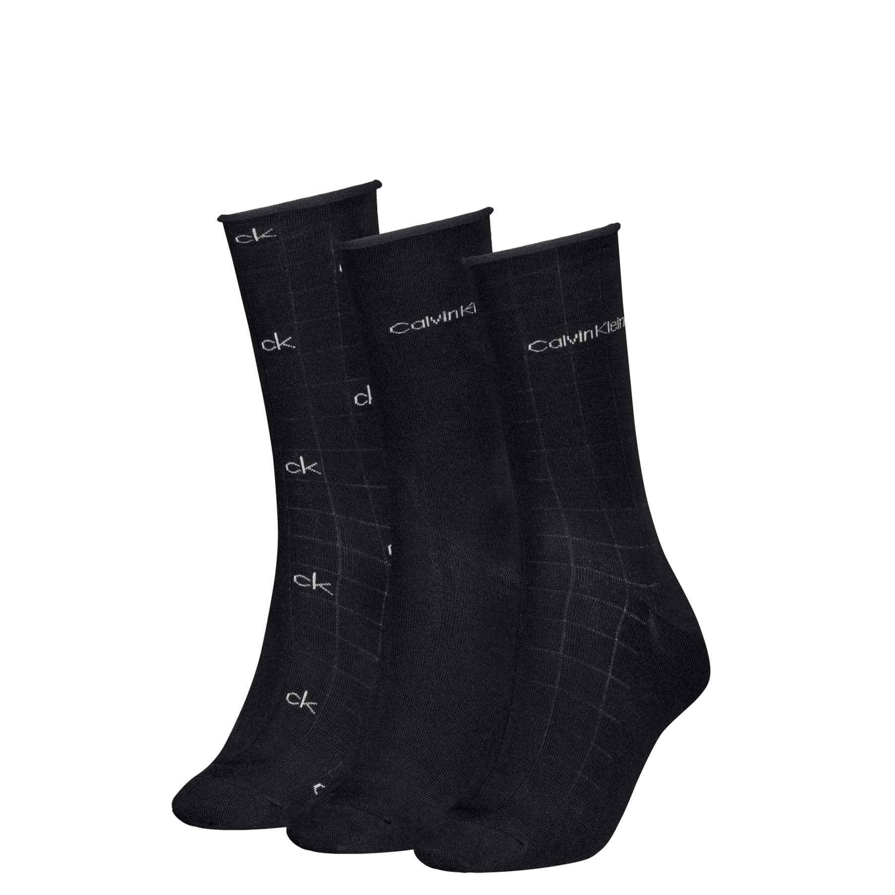Calvin Klein Damen Socken Giftbox Grid Aop 3er Pack