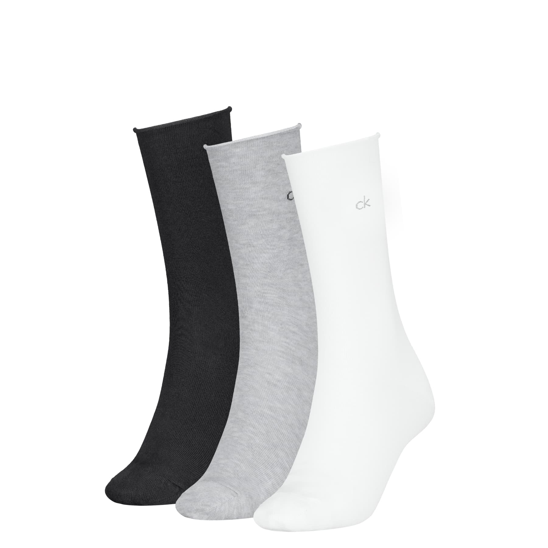 Calvin Klein Damen Socken Rolltop 3er Pack