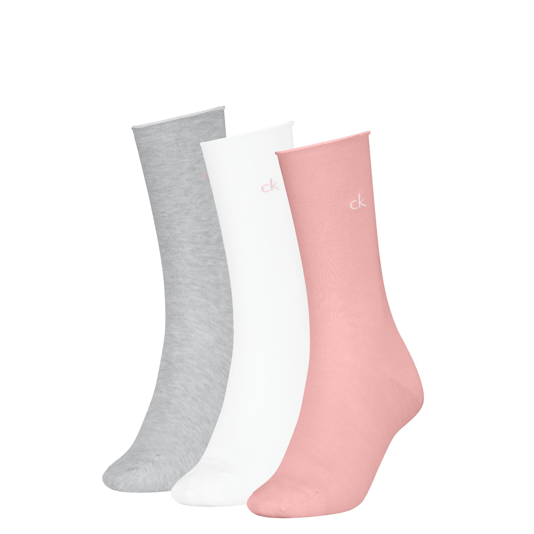 Calvin Klein Damen Socken Rolltop 3er Pack