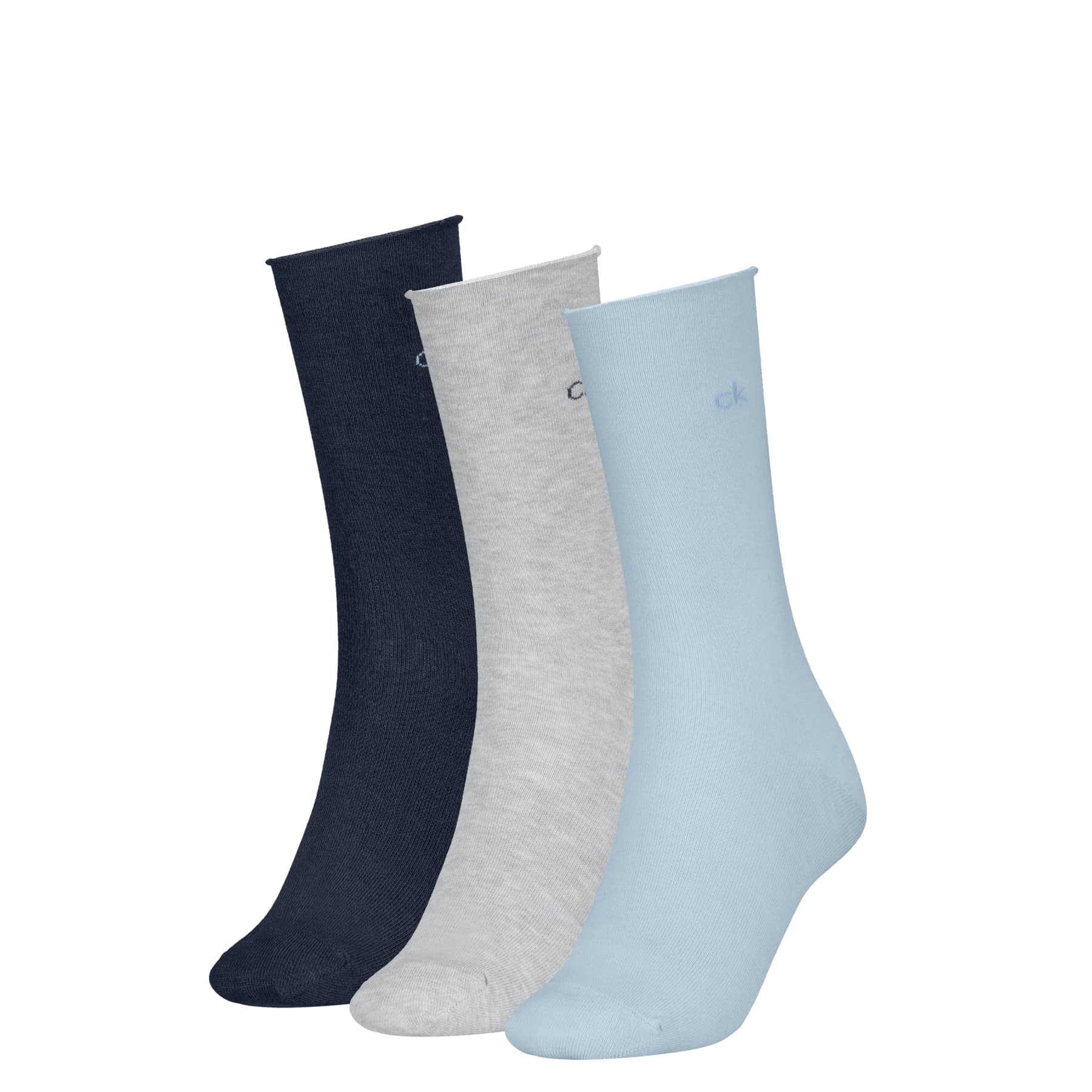 Calvin Klein Damen Socken Rolltop 3er Pack