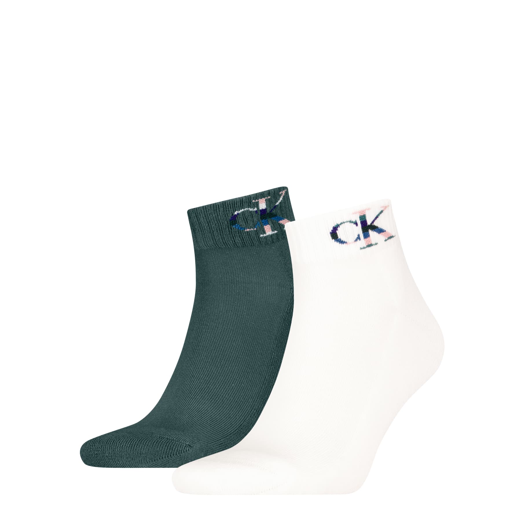 Calvin Klein Herren Kurzsocken Quarter Monogram 2er Pack