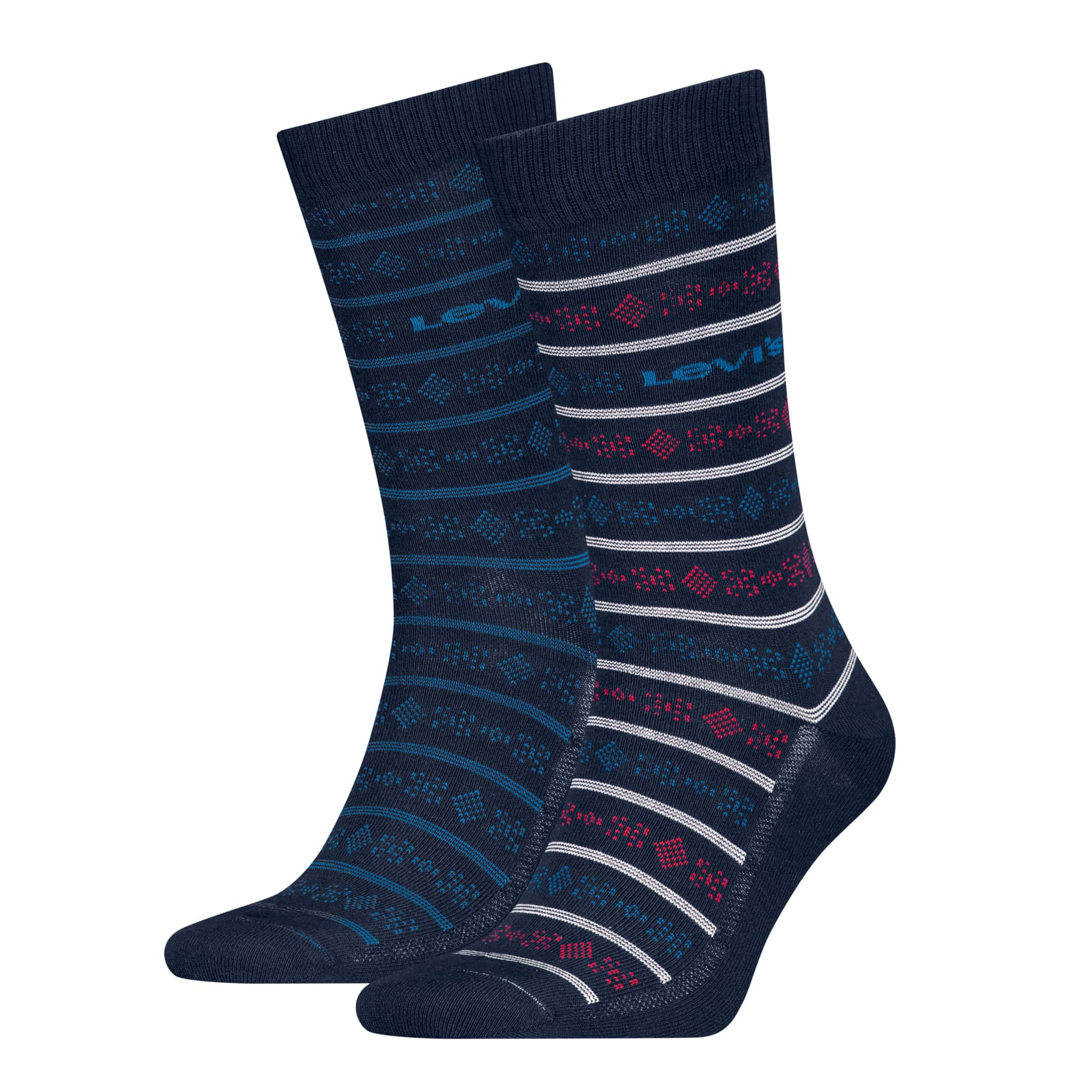 Levis Unisex Socken Reg Cut Bjorn Geo Stripe 2er Pack