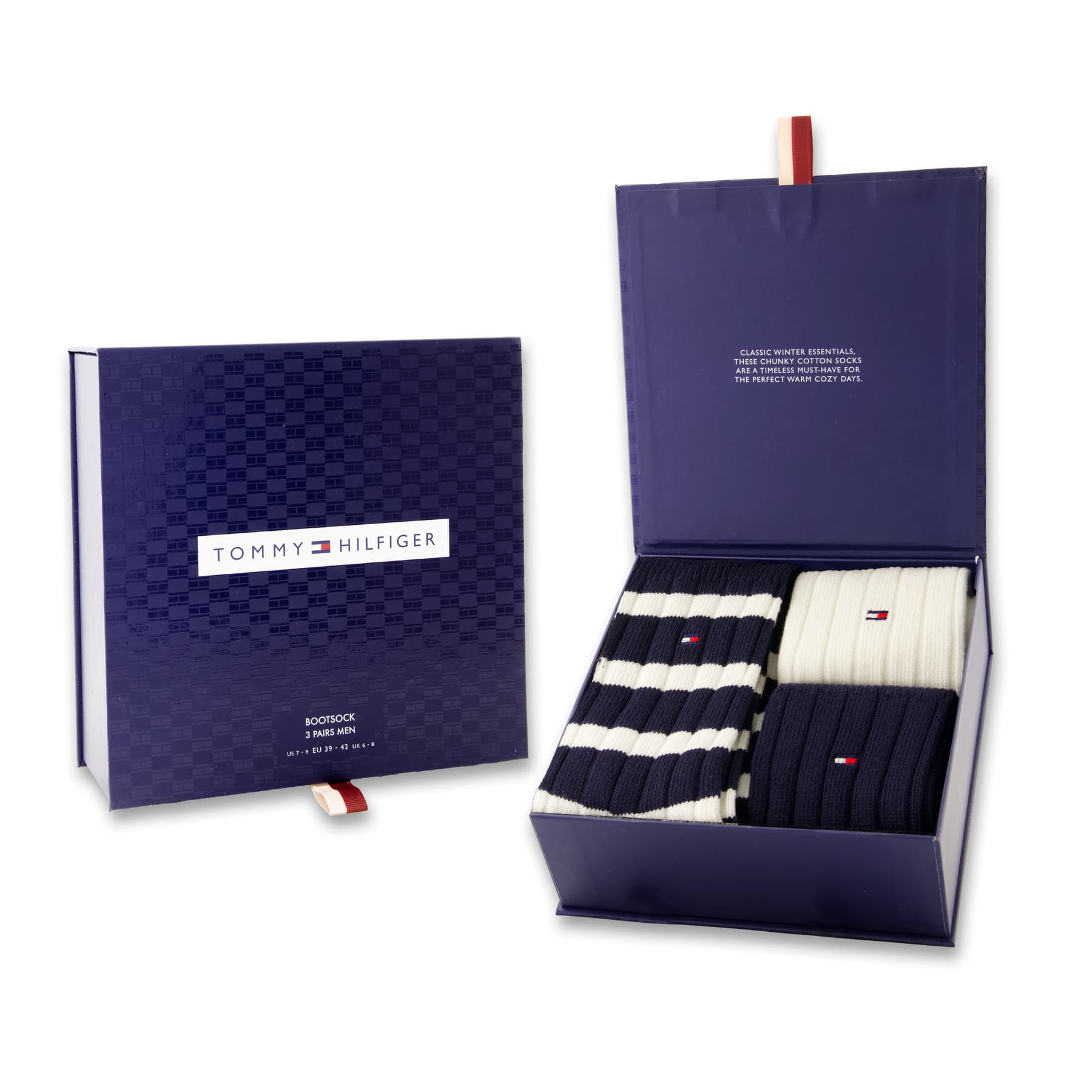 TOMMY HILFIGER Herren Socken Giftbox Bootsock 3er Pack