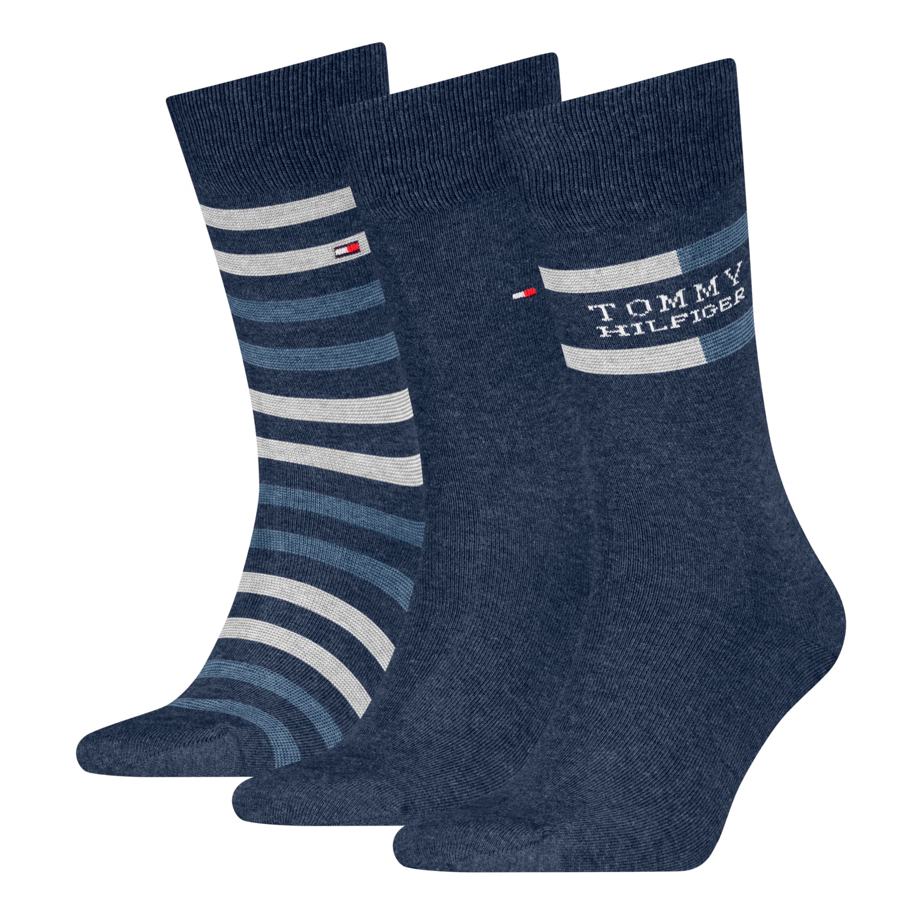 TOMMY HILFIGER Herren Socken Giftbox Tommy Stripe 3er Pack