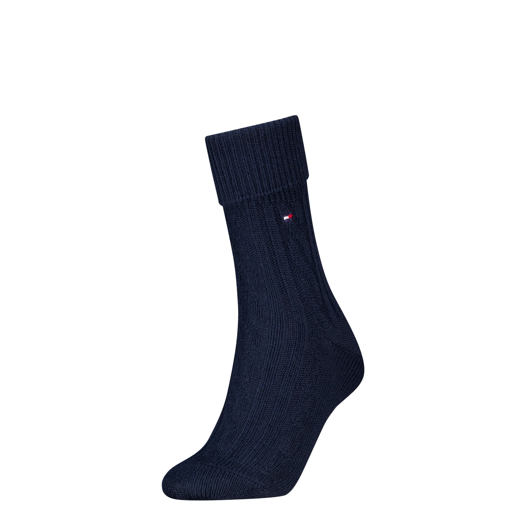 TOMMY HILFIGER Damen Socken Fold Over Cable