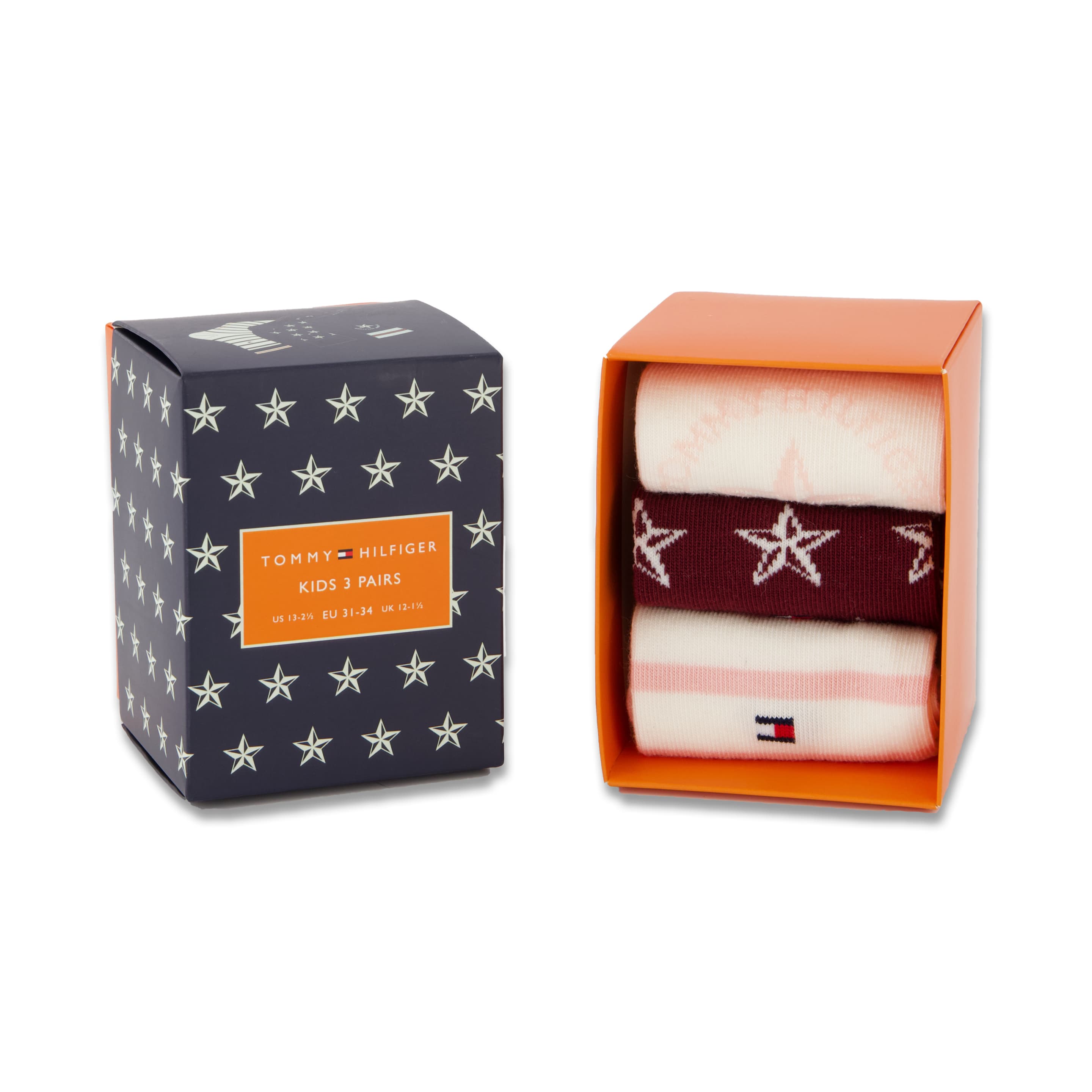 TOMMY HILFIGER Kinder Socken 3er Pack Geschenkpackung